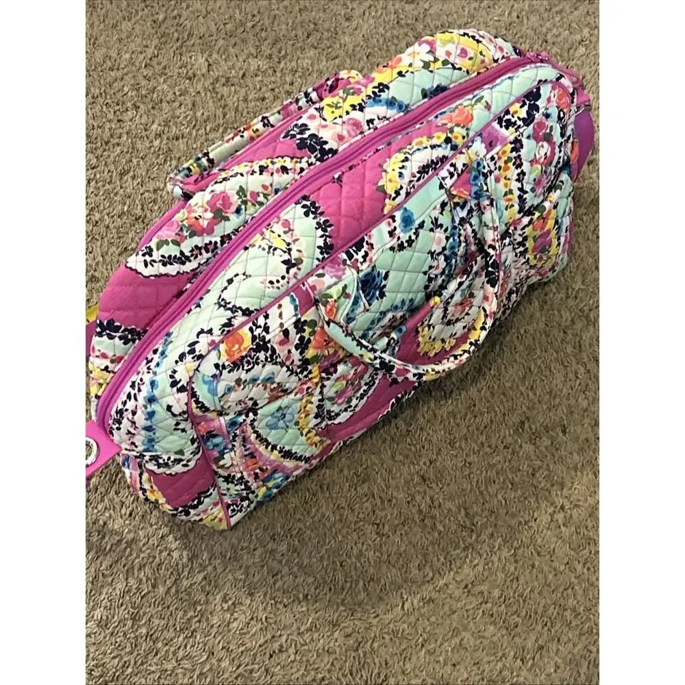 Vera Bradley Iconic Small Duffle and Travel Wildflower Paisley New No Tag